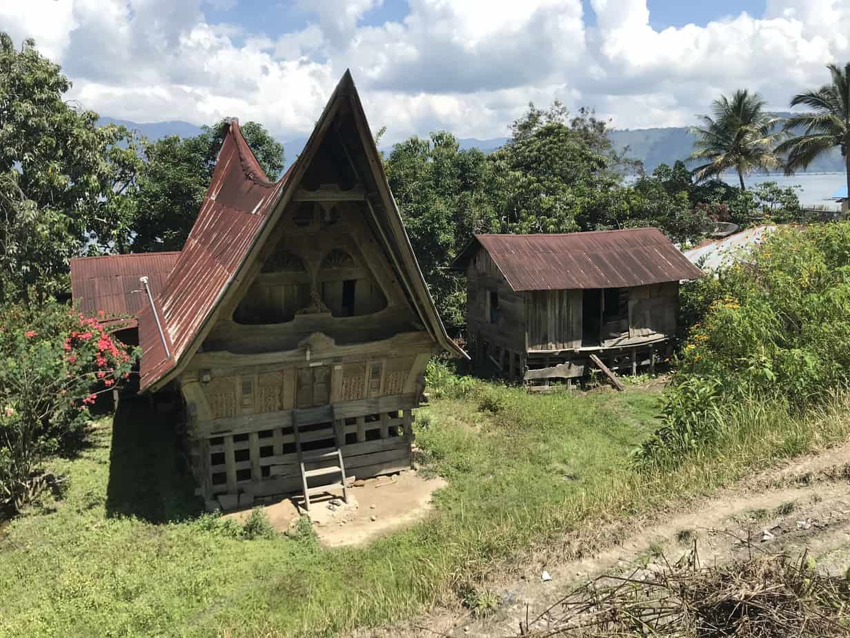 Batak house in Lake Toba